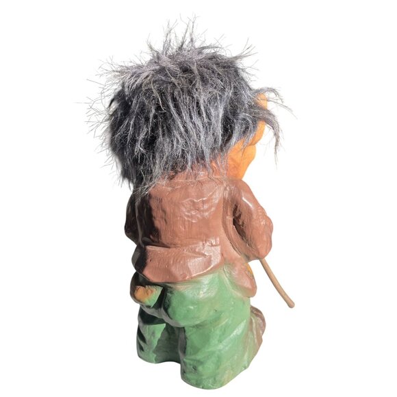 Vintage Erling Krage Troll Old Man Figurine With Cane Handcrafted Marked 63/601 - Picture 12 of 16